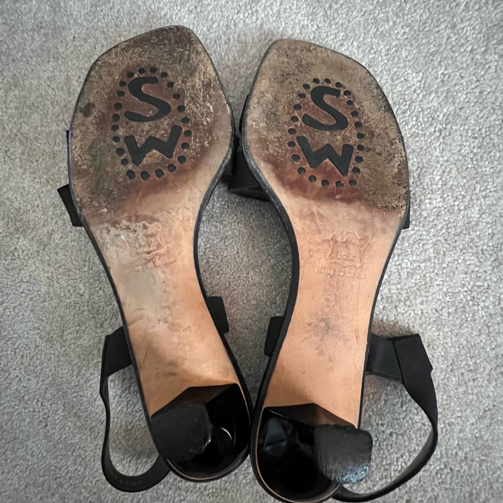 Stuart Weitzman Transition Black Elastic Kitten H… - image 5